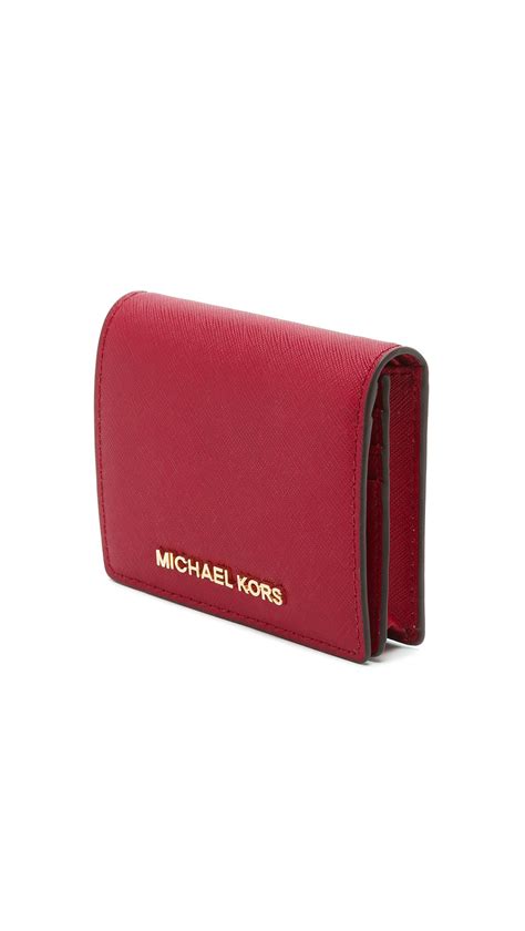 michael kors dark cherry wallet.